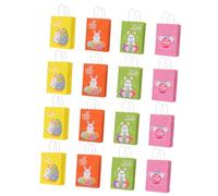 ARTSEWPLY 16pcs Easter Party Favor Bags Bunny Design Treat Bags for Boys and Girls for Candy Packaging and Celebrations