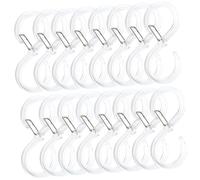 ARTSEWPLY 16Pcs Transparent S Hooks for Hanging Clothes Hats Backpacks Kitchen Utensils and Bathroom Accessories Multifunctional No-Drill Storage Organizer Hooks for Home and Practical