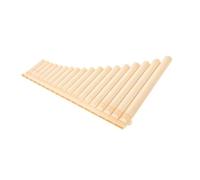 ARTSEWPLY 18-pipe Plastic Pan Flute Instrument for Boys and Girls Beginner Learning, Milky White Resin Educational Panpipes for School and Practice Use