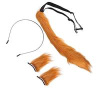 ARTSEWPLY 1set Plush Ears Tail Cosplay Hair Accessories for Festivals and Themed Parties Cute Animal Headwear Furry Design Lightweight and Comfortable for Women and Girls