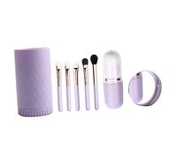 ARTSEWPLY 1set Portable Makeup Brush Rotating Holder Synthetic Bristles for Eye Shadow Highlight Compact Cosmetic Brush Organizer for Women for Makeup