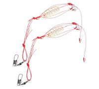 ARTSEWPLY 2 Boxes Carp Trap Fishing Feeder Set with Spring Hooks and Steel Bait Holder Corrosion-resistant Carp Fishing Tackle Kit for Freshwater and Saltwater Efficient Hook Penetration and