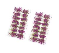 ARTSEWPLY 2 Boxes Miniature Flower Clusters Micro Landscape Decoration for DIY Architecture Models Smooth Texture Easy to Clean Suitable for Sand Table and Garden Scenery Layout
