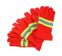 ARTSEWPLY 2 Pairs Flame Resistant Fire Gloves for Firefighters Emergency Rescue Heat Insulated Welding Gloves with Enhanced Grip High Temperature Protection for Outdoor Safety
