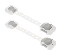 ARTSEWPLY 2 PC Child Security Locks for Wardrobe and Fridge, Abs Plastic Biscuit Shape Design, Anti Pinch Function Protecting Baby and Infant Hands, Childproofing Safety Lock for Drawers