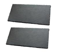 ARTSEWPLY 2 Pcs Black Insulated Sushi Plates with Nonslip Bottom Household Dessert and Creative Display Platters for Sushi Sashimi Steaks and Hot Food Serving