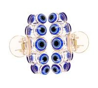 ARTSEWPLY 2 pcs Blue Evil Eyes Decorative Hair Clips Large Resin Jaw Claws for Thick Hair for Women Everyday and Party Use