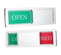ARTSEWPLY 2 Pcs Magnetic Sliding Open Closed Sign for Dishwasher and Washing Machine Durable Acrylic Resin Construction Easy Tool Installation Clear Privacy Indicator for Home Office and