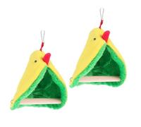 ARTSEWPLY 2 Sets Parrot Warm Nest with Standing Frame Hanging Sleeping Beds for Small Birds Like Parakeet Monk Parrot Portable Warm Shelter Protecting From Cold Easy to Clean Quick Dry
