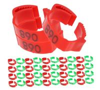 ARTSEWPLY 200pcs Chicken Identification Leg Bands with Bright Colors Lightweight Plastic Leg Rings for Poultry Breeding and Farm Management Suitable for Chickens Ducks Geese