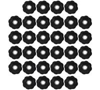 ARTSEWPLY 200pcs M4 Threaded Plastic Star Knobs through Hole, Hand-tightened Clamping Knob Handles, Black Adjustable Screw-on Knurled Handle Nuts for Industrial Machinery