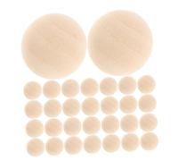 ARTSEWPLY 200Pcs Natural Unfinished Wood Half Beads Wooden Balls for Crafts DIY Jewelry Making Home Decor Party Supplies and Childrens Embellishments