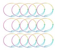 ARTSEWPLY 20pcs Expandable Alloy Bracelets Adjustable Lightweight Bangles for DIY Jewelry Making Supplies, Colorful Push-pull Design Suitable for Crafting and Beading Projects
