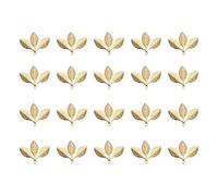 ARTSEWPLY 20pcs Gold Plated Pure Copper Leaf Charms for Diy Jewelry Making, Handmade Hanging Leaf Ornaments, Craft Supplies for Vintage Hair Accessories and Home Decoration