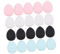 ARTSEWPLY 20pcs Mini Makeup Puff Dry Wet Dual Use Finger Cushion Sponges for Face Body Powder Application with Strap Sponge for Foundation Concealer Blusher and Highlighter