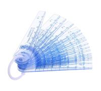 ARTSEWPLY 20pcs Plastic Cushion Portable Engineering Inspection Tool Taper Gauge Fire Door Measuring Tool Flatness Tester for Fire Doors Flatness Tester for Gap Ruler Transparent Pvc