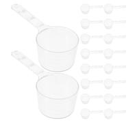 ARTSEWPLY 20pcs Plastic Measuring Cups for Facial Mask Clay Reusable Multi Purpose Spoon Scoop Scale for Beauty Mixing Tool for Liquid and Powder Skin Care