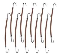 ARTSEWPLY 20Pcs Ponytail Hooks Bungee Hair Clips for Effortless Styling for Ponytails and Braids Coffee Color Durable and Flexible Hair Accessories