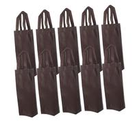 ARTSEWPLY 20PCS Reusable Non-Woven Fabric Wine Bottle Bag Thick Single Bottle Carrier Tote for Wine Whiskey Beer Comfortable Handle for Christmas Birthday Wedding Party Packaging