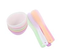 ARTSEWPLY 20pcs Silicone Facial Mask Bowls Plastic Spatulas, Reusable Diy Mask Mixing Bowls for Beauty Salon and Home Skincare Random Color
