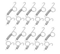 ARTSEWPLY 20pcs Spring Cage Door Hooks for Rabbit Chicken Bird Cages Easy-install Wire Clips with Pull Ring Design Left Right Hinge Compatible