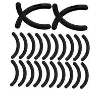 ARTSEWPLY 24pcs Eyelash Curler Refill Pads Rubber Cushions Lightweight Replacement for Lash Curling Clip Compatible with Various Eyelash Curlers Durable Soft Black Pads for Womens Makeup Kit