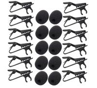 ARTSEWPLY 24pcs Microphone Accessories with Clip and Sponge Covers Microphone Cloth Clips for Office Conferences Voice Chat Online Karaoke and Presentations