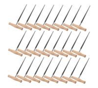 ARTSEWPLY 24pcs Viola Peg Hole 1:30 Tapered Iron Tool for Violin Neck Repair with Wooden Handle