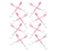 ARTSEWPLY 25pcs Portable Disposable Travel Toothbrush with Peach Flavor Paste, Mini Pre-Pasted Toothbrush Set with Floss Pick and Tongue Scraper for Oral Care