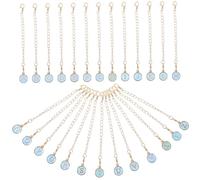 ARTSEWPLY 26Pcs Letter Charm Chain Backpacking Decorative Hanging Alphabet Charms for Keyrings Stylish Blue Tumbler Cup Identification Accessories Gift