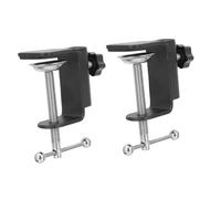 ARTSEWPLY 2pcs 360° Rotatable L-shape Cantilever Clamp Table Mount Bracket Clips Work Surface Retaining Base Accessories for Office and Industrial Desks