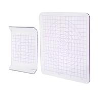 ARTSEWPLY 2pcs Acrylic Clay Modeling Board and U-Shaped Press Plate Set, Polymer Clay Rolling Mat with Measuring Grid, Small Craft Station for Jewelry Making and Pottery Sculpting