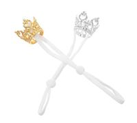 ARTSEWPLY 2pcs Adjustable Hamster Crown Tiara for Small Pets King Queen Royal Headdress for Rabbits Guinea Pigs Cute Tiny Pet Costume Accessory for Celebrations and Fancy Dress Parties