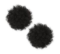 ARTSEWPLY 2pcs Afro Hair Bun Chignon Extensions Drawstring Curly Hairpieces Lightweight High Temperature Silk Natural Look for Women Fashion Styling