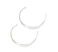 ARTSEWPLY 2pcs Alloy Wire Headband for Women Simple Two-line Hair Accessories Gold Silver for Fitness and Everyday Styling