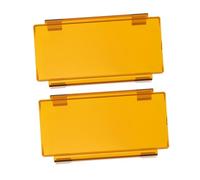 ARTSEWPLY 2pcs Amber LED Spot Light Bar Covers for Off-road Vehicles Trucks Motorcycles Plastic Lampshade Fits Square Lights Enhancing Fog Rain Penetration and Road Safety