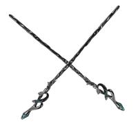 ARTSEWPLY 2pcs Ancient Style Snake Hair Sticks with Rhinestone Accent Elegant Hairpins for Long Hair Minimalist Jewelry for Women Wedding and Party Accessories