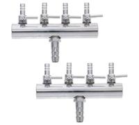 ARTSEWPLY 2pcs Aquarium Air Pump Splitter Valve 8-way 4mm Oxygen Tubing Distributor with Air Flow Control for Fish Tank Bubbler and Aquarium Hose Accessories