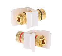 ARTSEWPLY 2pcs Banana Plug Binding Post Speaker Wire Connectors Screw Type Spiral Audio Head for Secure Quick Release Connection Compatible with Various Speaker Systems
