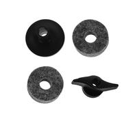 ARTSEWPLY 2pcs Black Plastic Cymbal Felts and Sleeves Set for Drum and Cymbal Accessories, Featuring Extra Stability and Noise Reduction, for Concert Percussion Use Random Color
