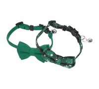 ARTSEWPLY 2pcs Breakaway Kitten Collars with Bells Adjustable Soft Pet Bow Tie Collars for Small Cats Boys Comfortable Safety Fabric for Parties Celebrations