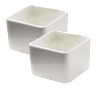 ARTSEWPLY 2pcs Ceramic Square Dipping Bowls Non Slip Sauce Dish for Soy Sauce Ketchup Condiments Appetizers and Sushi Serving Wear Resistant Porcelain for Parties and Snacks