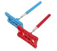 ARTSEWPLY 2pcs Contactless Payment Rod Set Telescopic Card Holder, Vehicle Parking Tool for Toll and Parking Access, Red and Blue Contactless Card Reacher Sticks for Convenient Payment