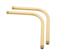 ARTSEWPLY 2pcs Copper Curved Light Replacement Stems Threaded Rods for Wall and Table Lamp Repair Hollow Extension Tubes with Stylish Bent Design