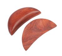 ARTSEWPLY 2pcs Crescent-Shaped Wood Divination Cups for Feng Shui Home Decor Temple Sacred Gua Cups with Artistic Patterns Red Sandalwood Material Practical Divination Supplies