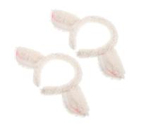 ARTSEWPLY 2pcs Cute Plush Sheep Ears Headband Wooly Hairband for Boys and Girls Cartoon Lamb Ear Hair Hoops Sheep Mask