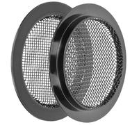 ARTSEWPLY 2Pcs Dobro Guitar Soundhole Covers Metal Resonator Parts with Grille Mesh Noise Reduction Easy Install Black