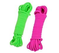 ARTSEWPLY 2pcs Elastic Skipping Ropes Meters Outdoor for Boys School Fitness Exercise Training Green Rosy
