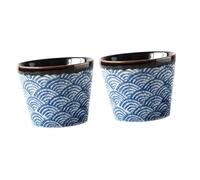 ARTSEWPLY 2Pcs Elegant Japanese Style Ceramics Sake Cups Microwave Dishwasher Safe Multifunctional Porcelain Tea and Spirit Cups for Home and Korean Restaurant Use