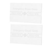 ARTSEWPLY 2pcs Fire Manual Alarm Switch Cover Transparent Glass Panel Water-Resistant Heatproof Emergency Break Glass Alarm Protection for Fire Safety